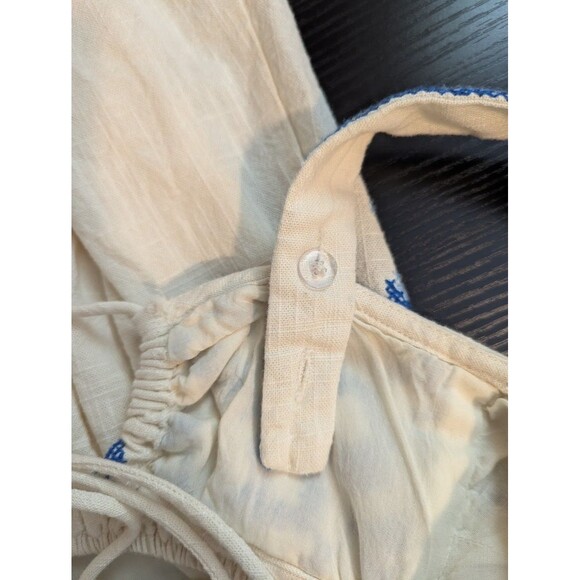 Urban Outfitters Embroidered Blue/White Emilia Cotton Dress Women's Small - Picture 8 of 11